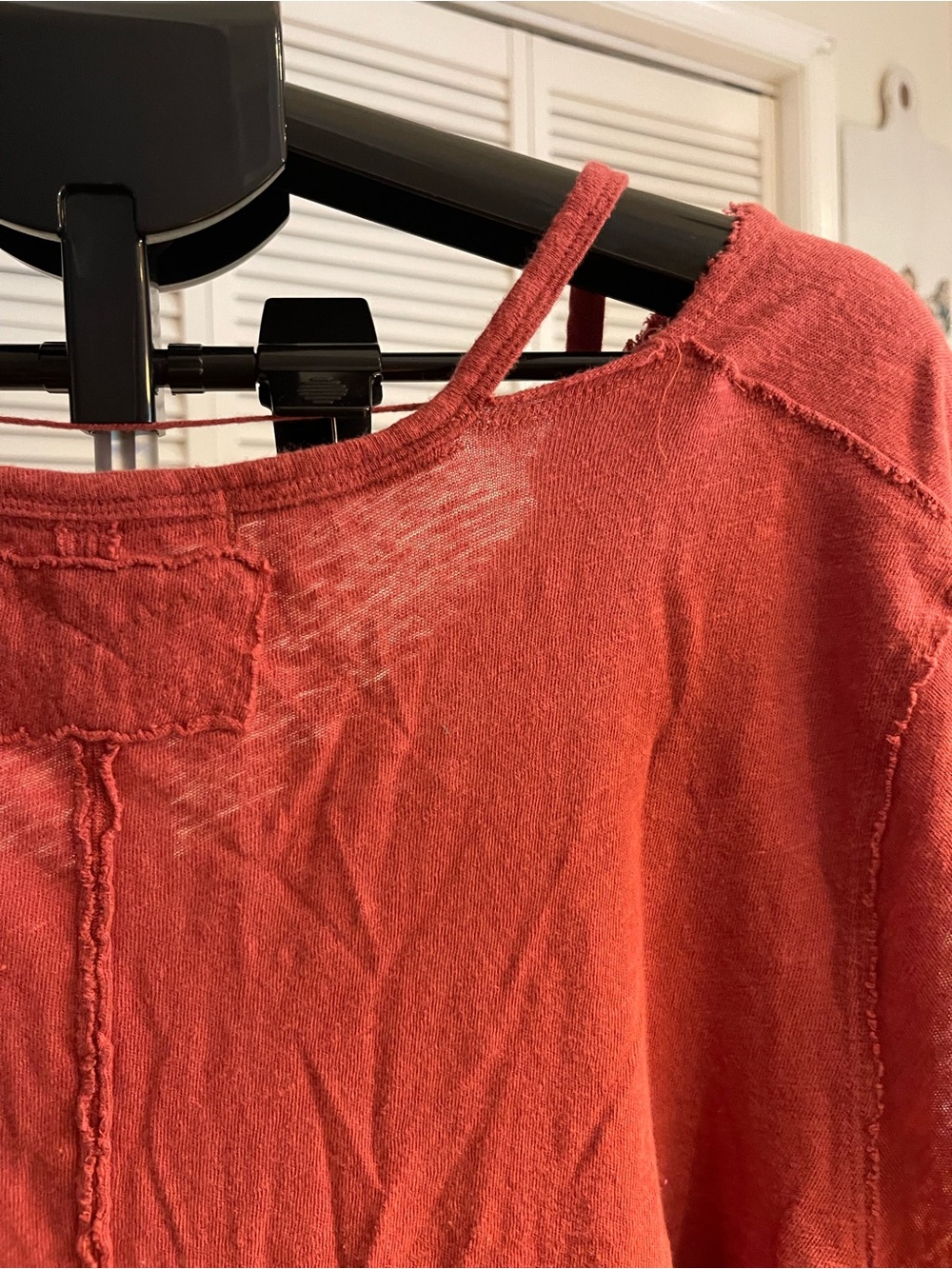We The Free Women's Rust Red V-Neck Short Sleeve Top - Picture 7 of 10